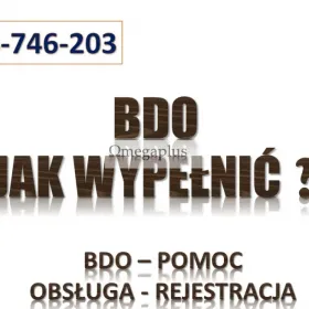 Zgłoszenie firmy do BDO, cena tel. 504-746-203. Wpisanie zakładu, rejestracja, pomoc. Jak się zgłosić i zarejestrować w BDO?