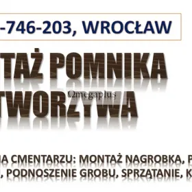 Pomniki z tworzywa sztucznego, cena, tel. 504-746-203, Montaż, cmentarz Wrocław.  Obrzeże, pomnik, nagrobek z plastiku, również jako obudowa gro