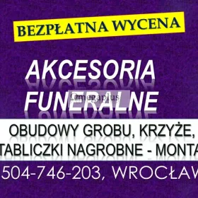 Krzyże nagrobne, cena. Tel. 504-746-203. Cmentarz, Wrocław, krzyż na grób. Osobowice, Grabiszyn Bardzka, Kiełczów, i inne.
