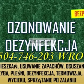 Ozonowanie mieszkań, Wrocław tel. 504-746-203. Usuwanie zapachów, cennik usługi.  Bezpieczna i ekologiczna metoda ozonowania pomieszczeń