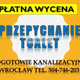 Ile kosztuje przepychanie toalety ? tel. 504-746-203, Wrocław. Hydraulik, zatkanie ruryIle bierze Hydraulik za przepychanie rury? 