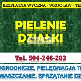 Pielenie i usuwanie chwastów, cennik, tel. 504-746-203, Wrocław. Pielęgnacja trawnika  Usługi  ogrodnicze, odchwaszczenie działki.