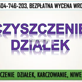 Przygotowanie działki pod budowę, tel. 504-746-203. Wrocław, Karczowanie terenu.