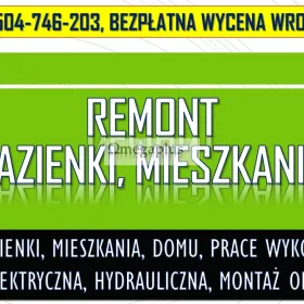 Profesjonalny remont łazienki, tel. 504-746-203, Wrocław, cennik.