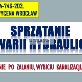 Usługi sprzątanie fekaliów po wybiciu kanalizacji, Cennik, tel. 504-746-203, Wrocław