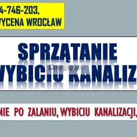 Usługi sprzątanie fekaliów po wybiciu kanalizacji, Cennik, tel. 504-746-203, Wrocław